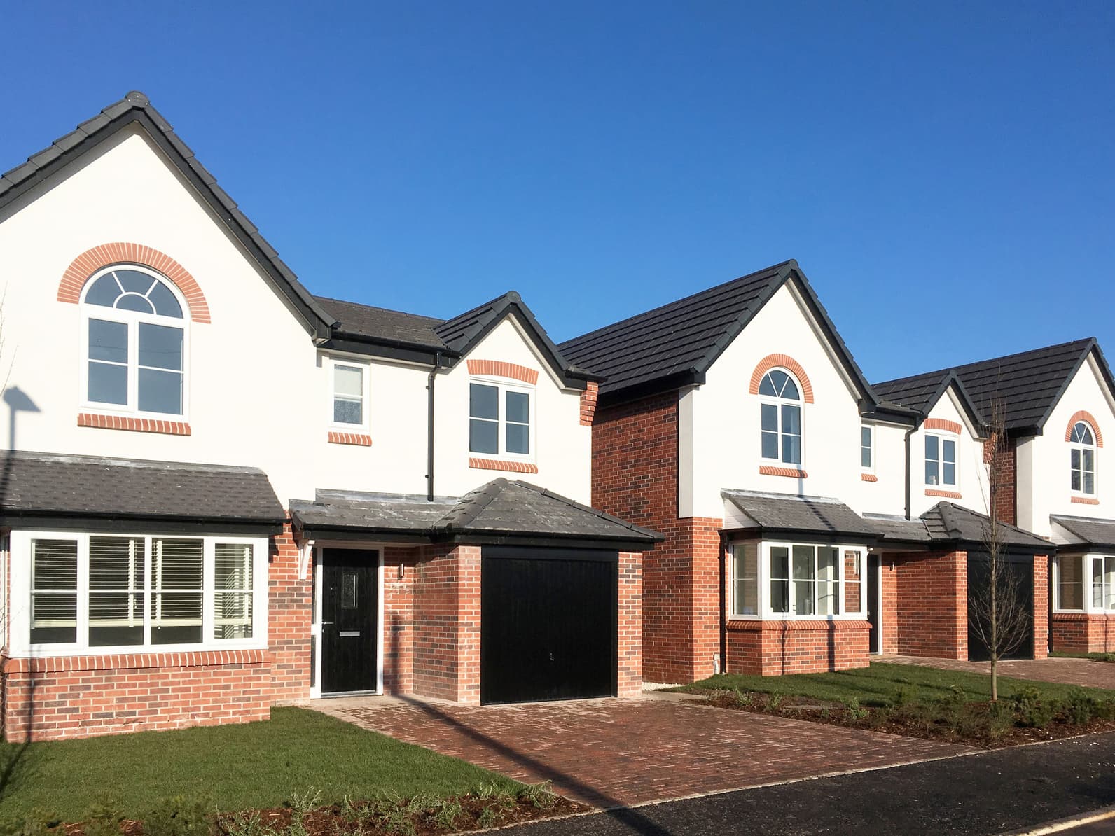 External rendered houses in West Sussex